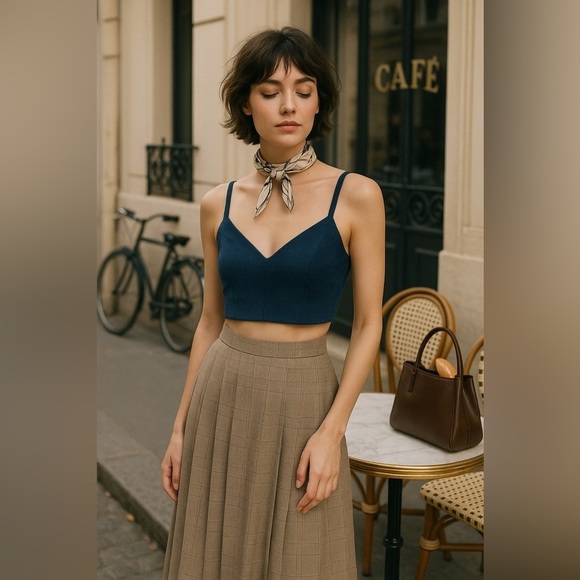 Aritzia Tops - BABATON Carson  Bustier Top Blue